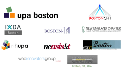 Logos for the Boston Interactions groups.
