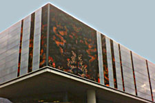 Ever-changing digital mural at WGBH in Brighton, Massachusetts.
